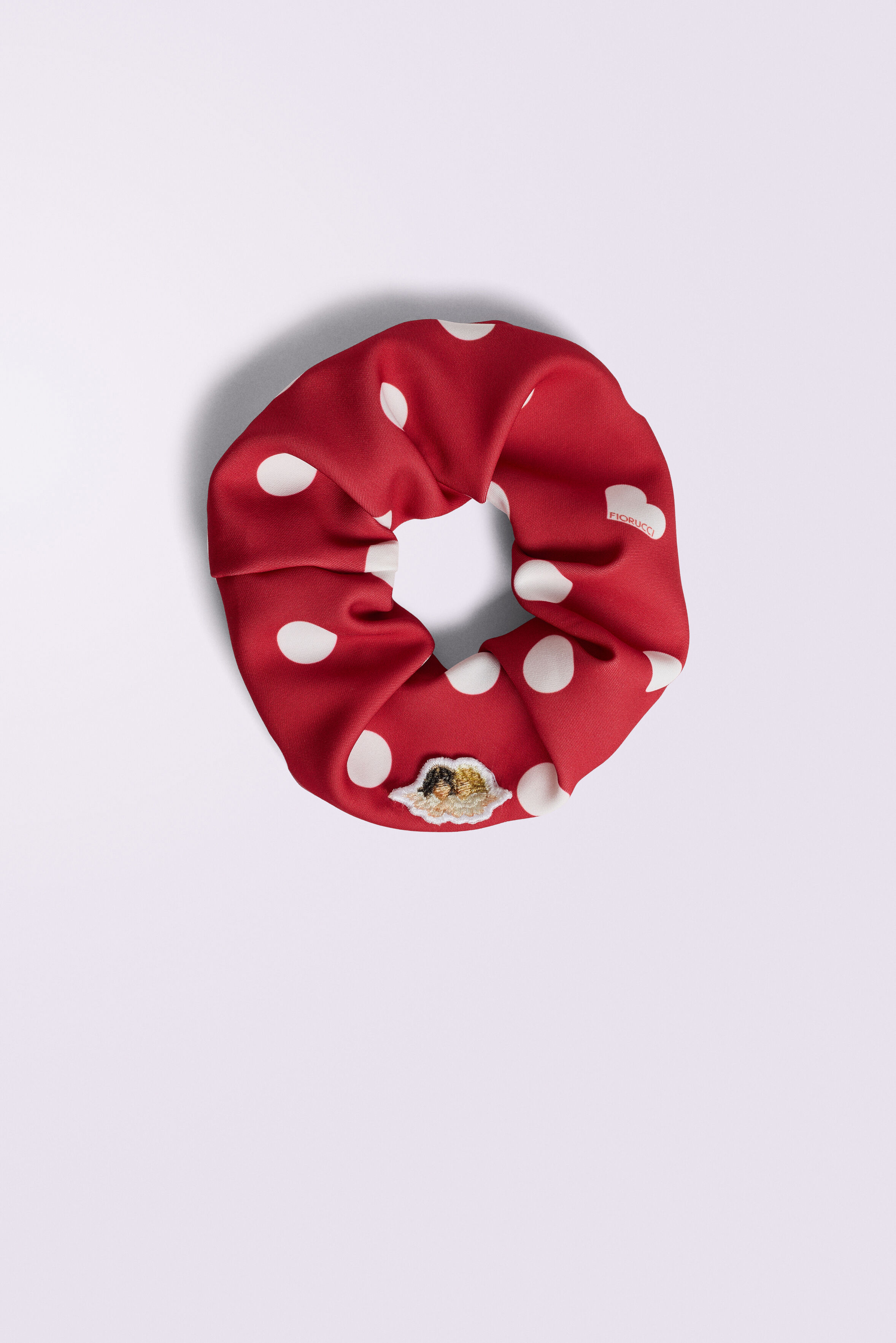 Polka Dot Angels Patch Scrunchie